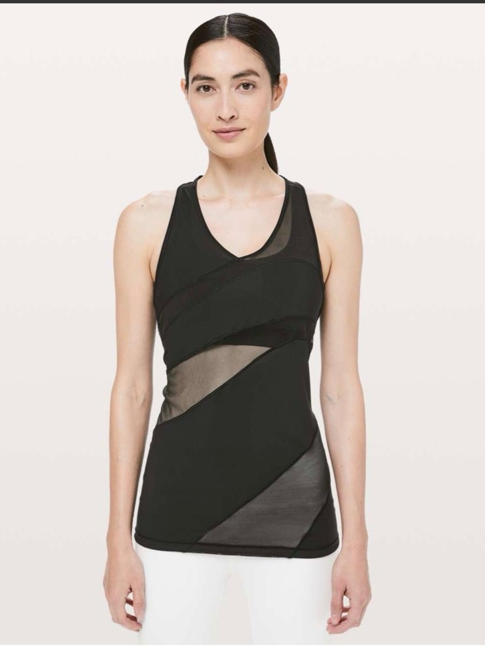 Lululemon Mesh in Motion Black Tank Top